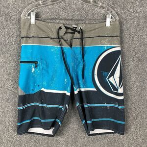 Volcom‎ Swim Shorts Men's Size 31 Drawstring Polyester Adults Swimwear